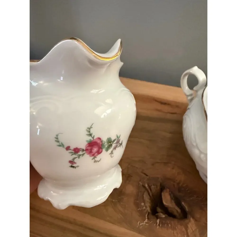 VINTAGE Porcelain Creamer & Covered Sugar Royal Kent